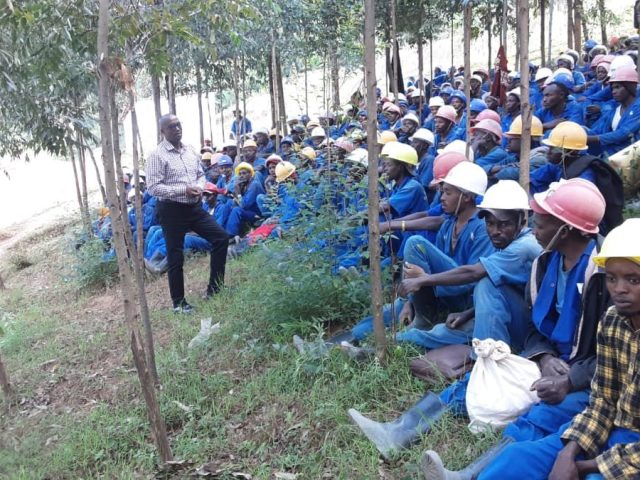 Over 400 Workers at Big Mining Company Ltd Join REWU Following Successful Leadership Visit in Ruhango