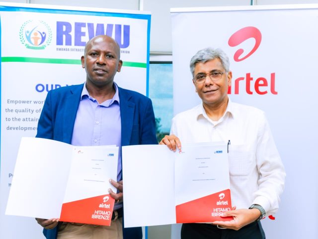 REWU and Airtel Rwanda Sign MoU to Expand Affordable Digital Services for Mining Workers and Communities